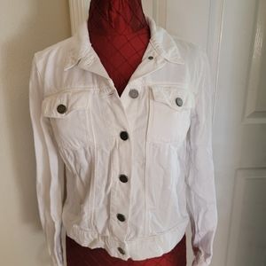 Levi style white denim like jacket